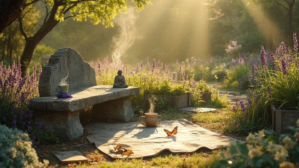 morning garden meditation cultivates inner serenity