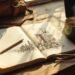 sketching coffee art before work